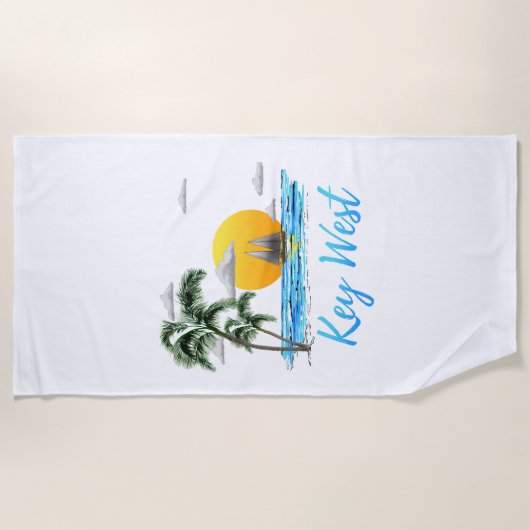Serviette De Plage Clé côtière West Sailing Sunset (Devant)