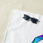 Serviette De Plage Clé de musique arc-en-ciel (En situation)