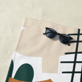 Serviette De Plage Clean Abstract Boho Pattern | Modern Minimal (En situation)