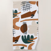 Serviette De Plage Clean Abstract Boho Pattern | Modern Minimal (Devant)