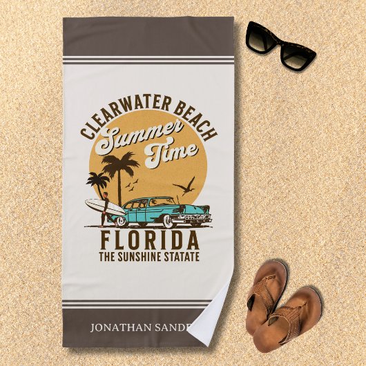 Serviette De Plage ClearWater Beach Florida Summer Time