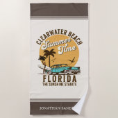 Serviette De Plage ClearWater Beach Florida Summer Time (Devant)