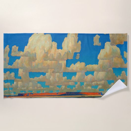 Serviette De Plage Cloud World par Maynard Dixon (Devant)