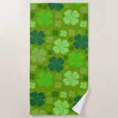 Serviette De Plage Clovers verts, Lucky Clovers, Saint Patrick's Day (Devant)