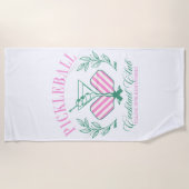 Serviette De Plage Club Cocktail Pickleball (Devant)