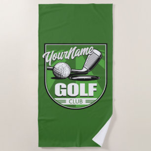 Serviette De Plage Club de golf Nom Golfeur Professionnel Joueur Pers