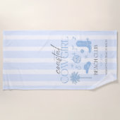 Serviette De Plage Club de plage de cowgirl côtière Bachelorette Fave (Devant)