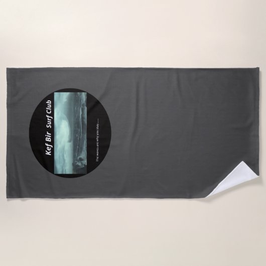 Serviette De Plage Club de surf Kef Bir (Devant)
