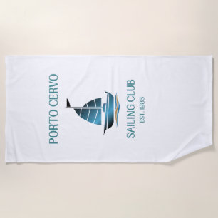 Serviette De Plage Club de voile de Porto Cervo Été Luxe