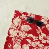 Serviette De Plage Club surfant le rouge de ketmie de logo de (En situation)