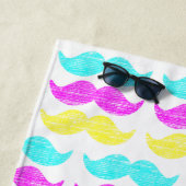 Serviette De Plage CMY Moustaches (En situation)