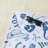 Serviette De Plage Coastal Cowgirl Bach Club Motif amusant (En situation)
