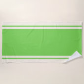 Serviette De Plage Coastal Stripe Beach Towel - Lime & Cream (Devant)