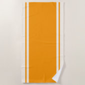 Serviette De Plage Coastal Stripe Beach Towel - Orange & Cream (Devant)