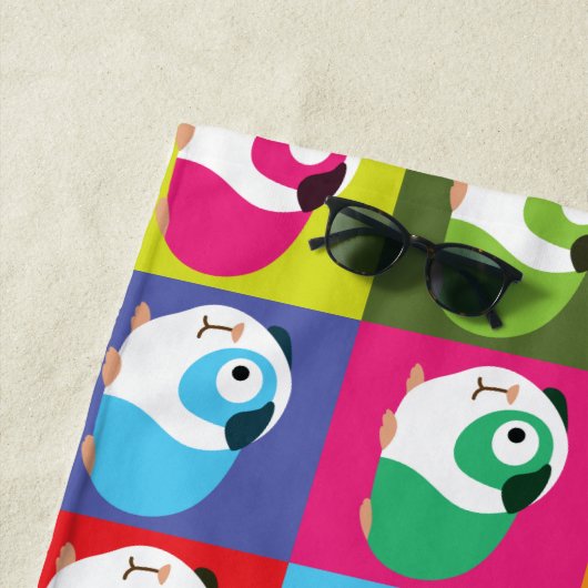 Serviette De Plage Cobayes d'art de bruit (En situation)