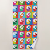 Serviette De Plage Cobayes d'art de bruit (Devant)