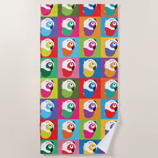 Serviette De Plage Cobayes d'art de bruit (Devant)