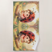 Serviette De Plage Coccinelle et le royaume de nectar caché (Devant)