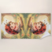 Serviette De Plage Coccinelle et le royaume de nectar caché (Devant)