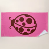 Serviette de plage coccinelle rétro (Devant)