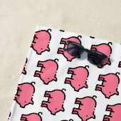 Serviette De Plage Cochon (En situation)