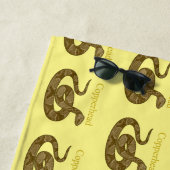 Serviette De Plage Cochon couleuvres cuivrées Thunder_Cove (En situation)