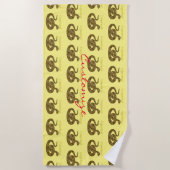 Serviette De Plage Cochon couleuvres cuivrées Thunder_Cove (Devant)
