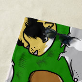 Serviette De Plage Cochons d'Inde colorés (En situation)