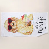 Serviette De Plage Cocker d'été (Devant)