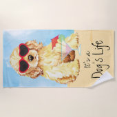 Serviette De Plage Cocker d'été (Devant)