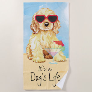 Serviette De Plage Cocker d'été