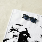 Serviette De Plage Cocker Sketch –   Bold Dog, Big Splash (En situation)