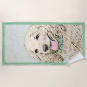 Serviette De Plage Cocker Spaniel Buff Peinture - Art Chien original (Devant)