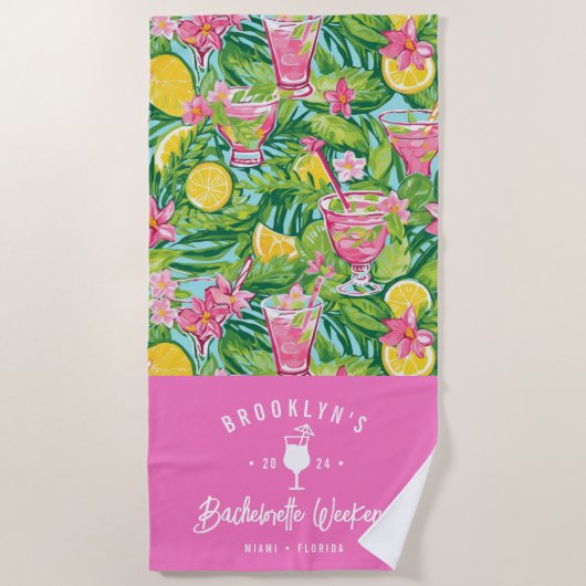 Serviette De Plage Cocktail de citron Prépa | Week-end d'enterrement (Devant)