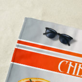 Serviette De Plage Cocktail Festive Orange Happy Hour (En situation)