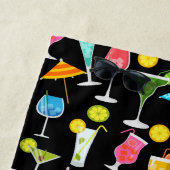 Serviette De Plage Cocktail Happy Hour Fête Motif (En situation)