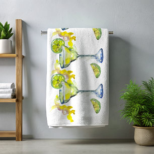 Serviette De Plage Cocktail Margarita Aquarelle Été
