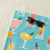 Serviette De Plage Cocktails de mixologie rétro (En situation)