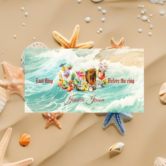 Serviette De Plage Cocktails Océaniques Fruits Tropicaux Enterrement 