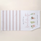 Serviette De Plage Cocktails tropicaux Soirée de Bachelorette personn (Devant)
