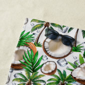 Serviette De Plage Cocotier Palm Tree Tropical Motif Design (En situation)
