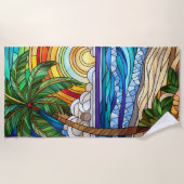 Serviette De Plage Cocotier tropical (Devant)