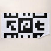 Serviette De Plage code qr (Devant)
