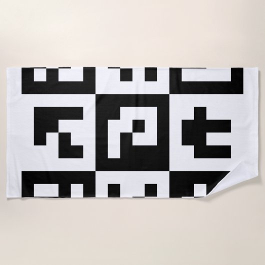 Serviette De Plage code qr (Devant)