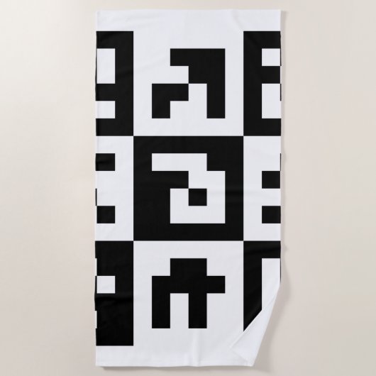 Serviette De Plage code qr (Devant)