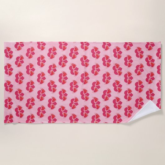 Serviette De Plage Cœur (Devant)