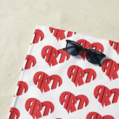 Serviette De Plage Coeur d'art (En situation)