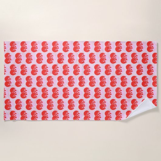 Serviette De Plage Cœur de feu (Devant)
