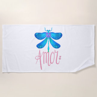 Serviette De Plage coeur de libellule