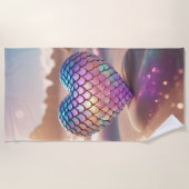 Serviette De Plage Coeur de sirène (Devant)